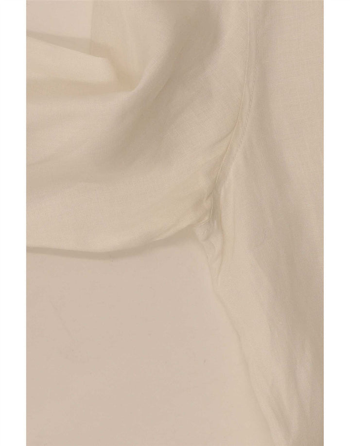 Camisa Calvin Klein Jeans Hombre Lino Blanco Mediano