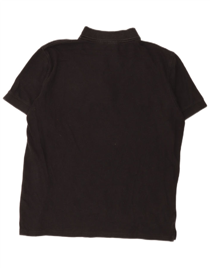 Russell Athletic Polo para hombre de algodón negro mediano