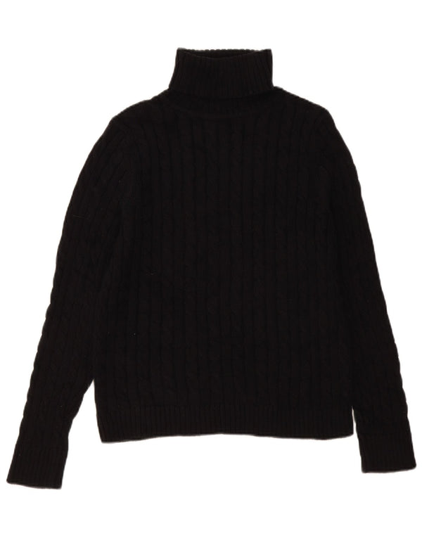 L.L.Bean Suéter con cuello vuelto para mujer UK 10 Small Algodón negro