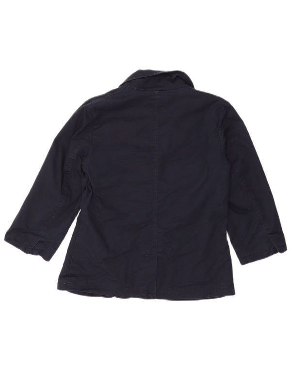 FAT FACE Chaqueta tipo blazer con 2 botones y manga 3/4 para mujer UK 10 Small Azul marino