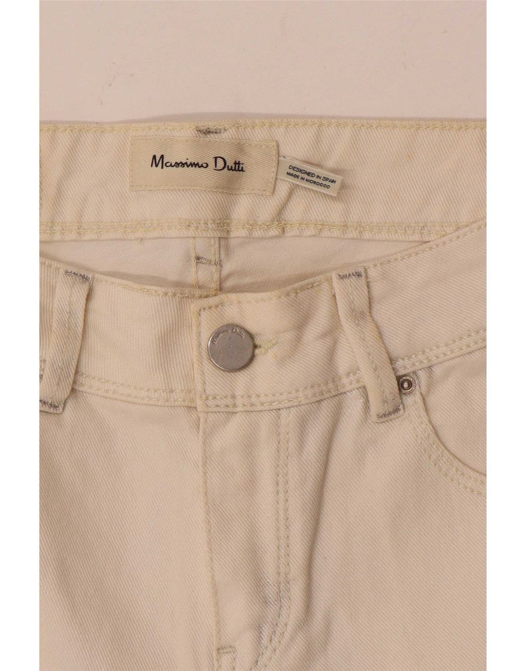 Vaqueros Pitillo Mujer Massimo Dutti W26 L28 Blanco