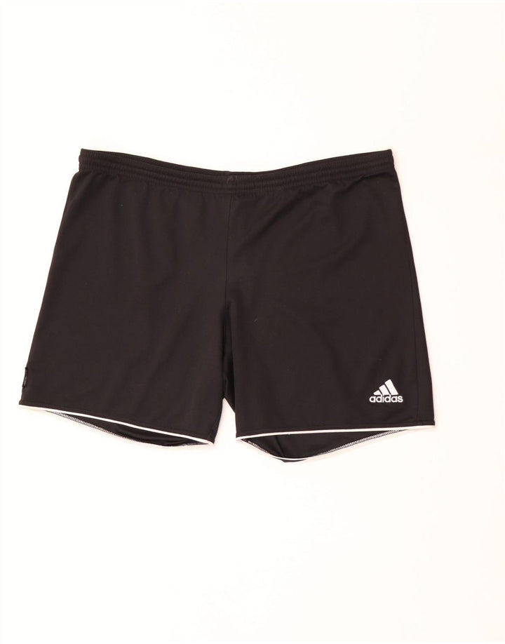 Adidas - Pantalones cortos deportivos para hombre, talla grande, poliéster negro