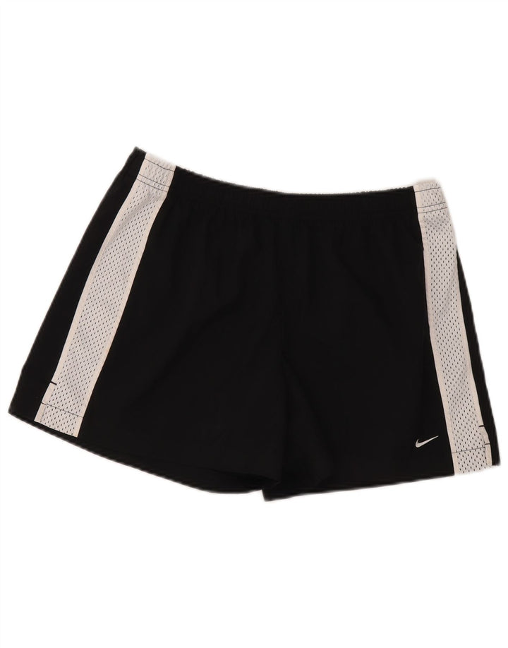 Pantalones cortos deportivos Nike para mujer US 8/10 Mediano Negro Colorblock Poliéster