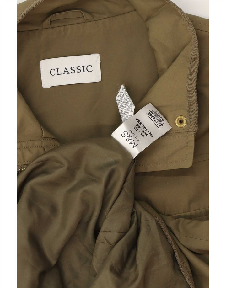 Marks & Spencer Chaqueta utilitaria para mujer UK 12 Medium Khaki Poliamida
