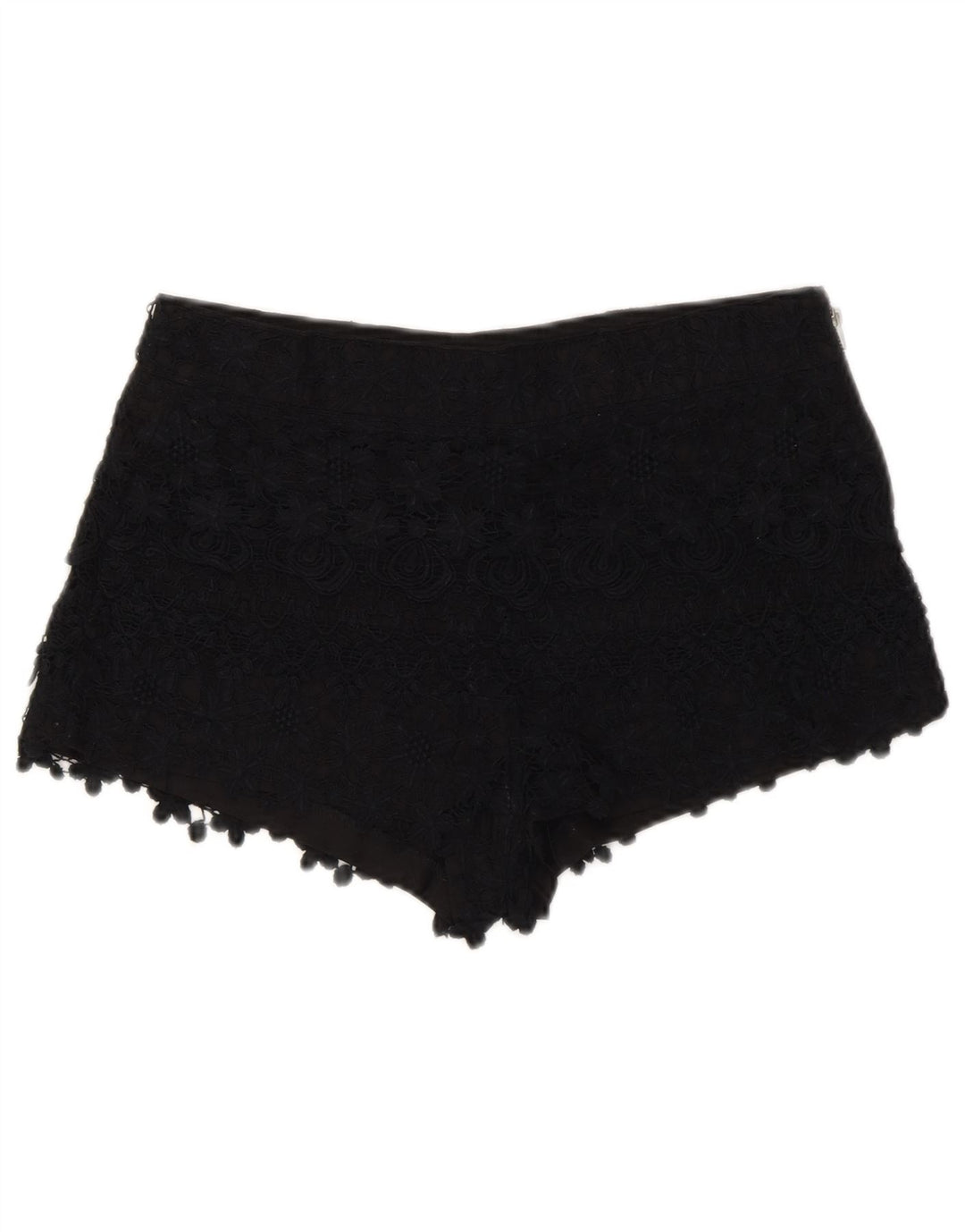 Zara Mujer Hot Pants XS W24 Negro Floral