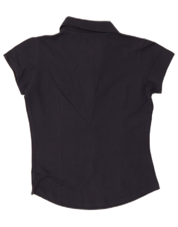 SERGIO TACCHINI Polo para mujer UK 12 Medium Azul marino Algodón