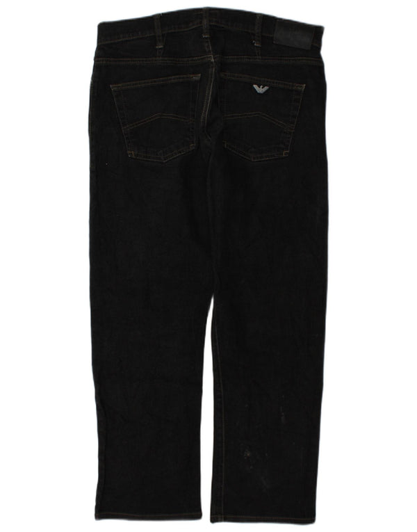 Armani Hombre Zathan Vaqueros Rectos W33 L28 Algodón Gris
