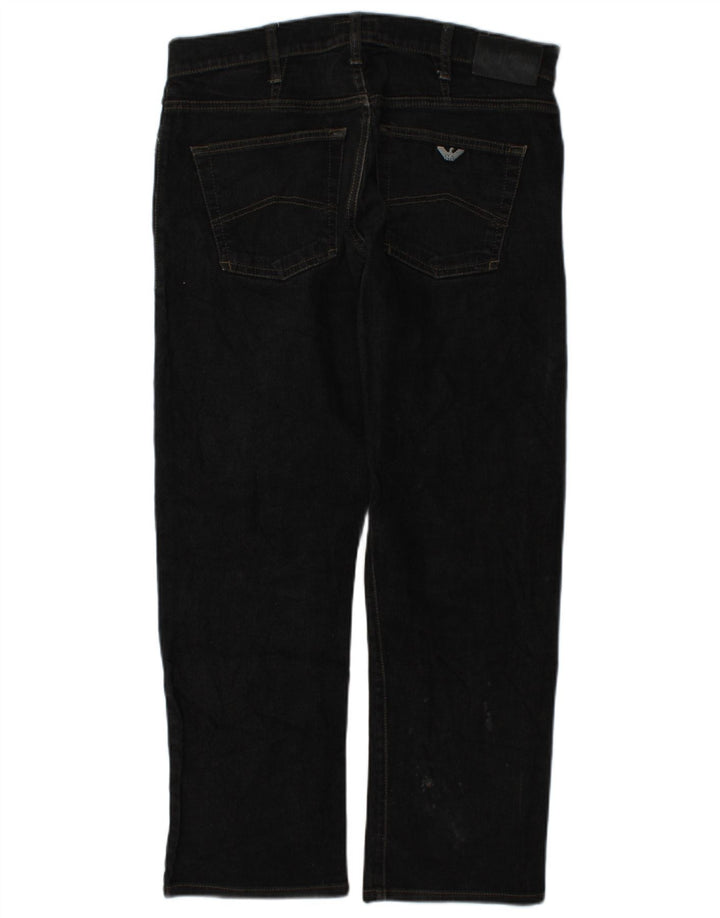 Armani Hombre Zathan Vaqueros Rectos W33 L28 Algodón Gris