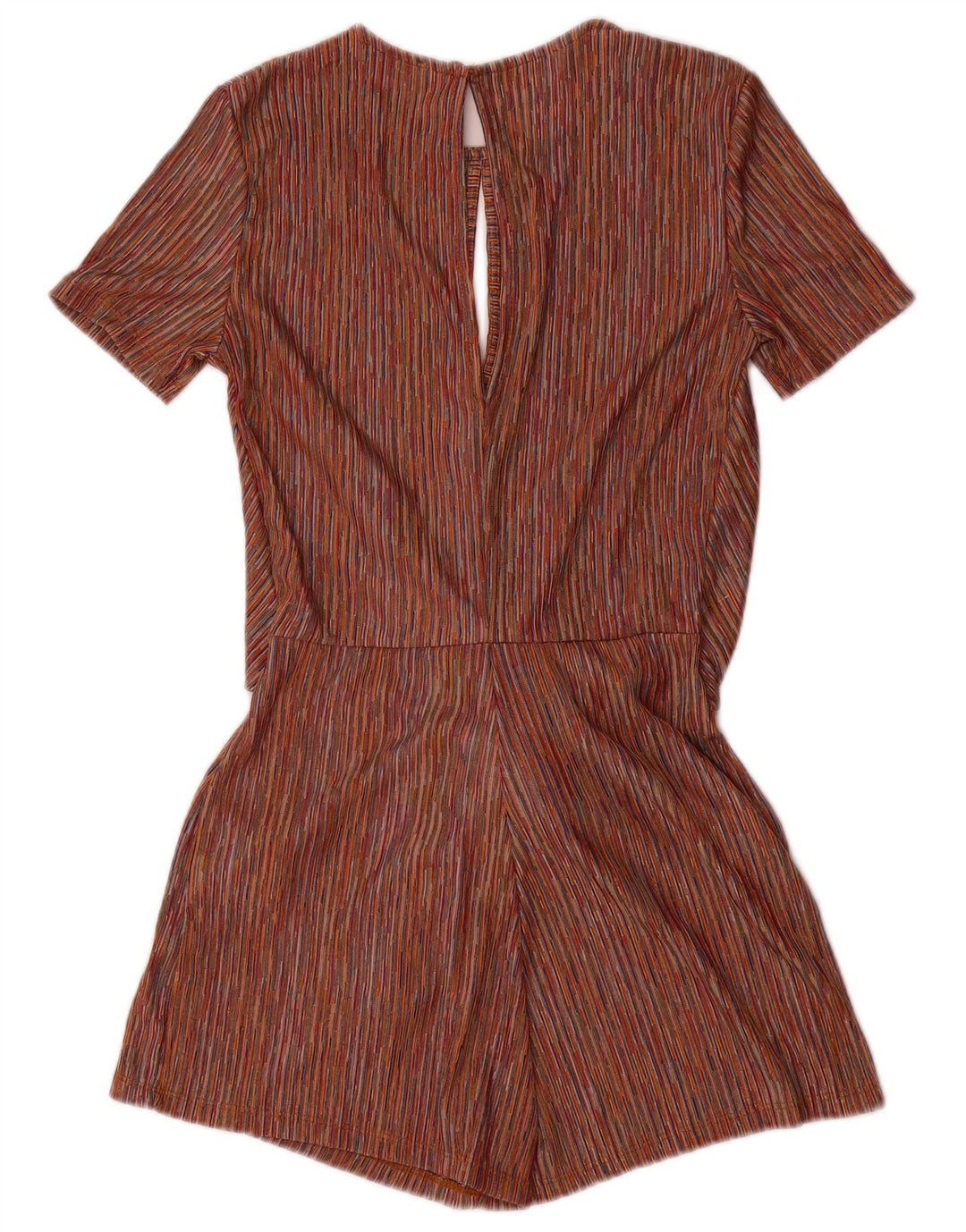 Zara Mono corto con lazo frontal para mujer, talla 40, talla pequeña, multicolor, a rayas