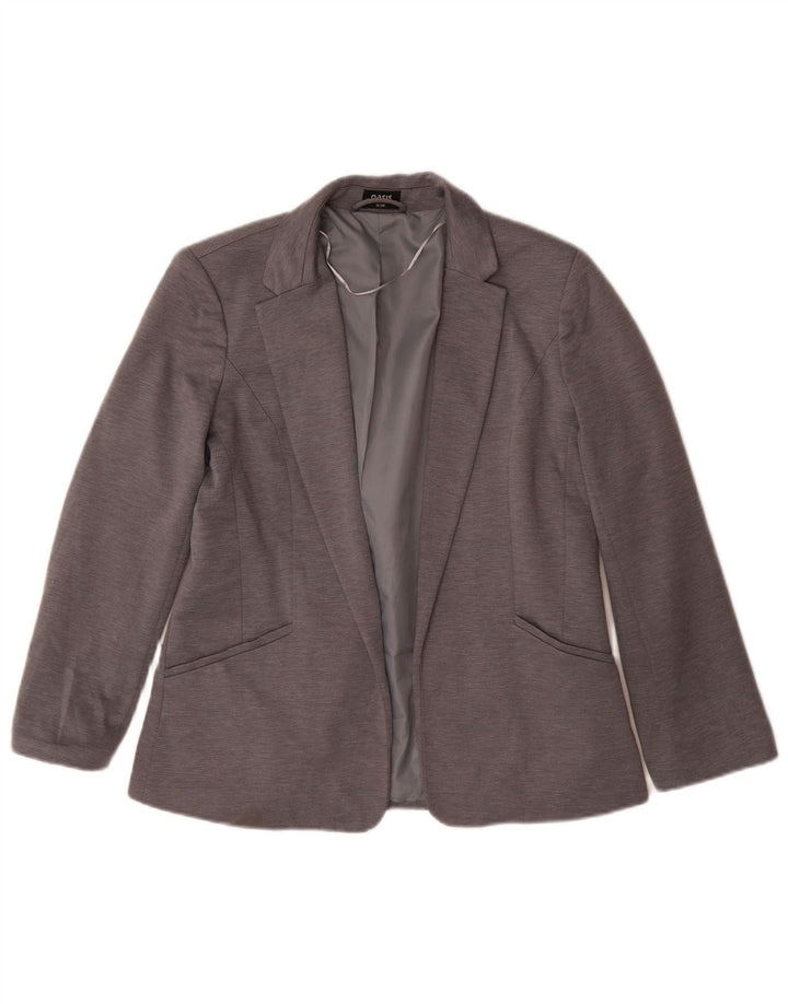 Chaqueta tipo blazer abierta para mujer Oasis UK 40 Poliéster gris medio