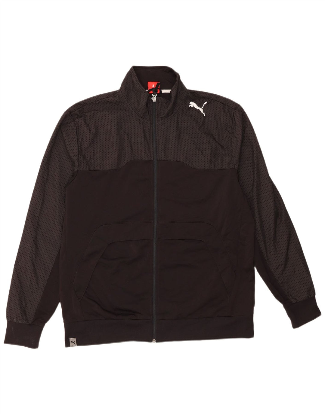 Puma Hombre Chándal Top Chaqueta XL Negro Manchado