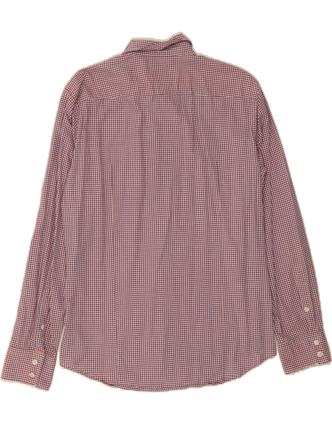 HUGO BOSS Mens Shirt Large Red Check Cotton Vintage Hugo Boss and Second-Hand Hugo Boss from Messina Hembry 