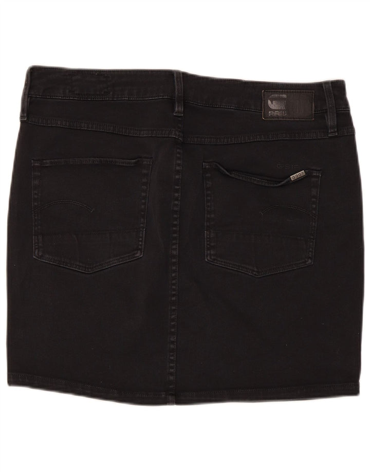 Minifalda Vaquera G-Star W30 Mediana De Algodón Negro