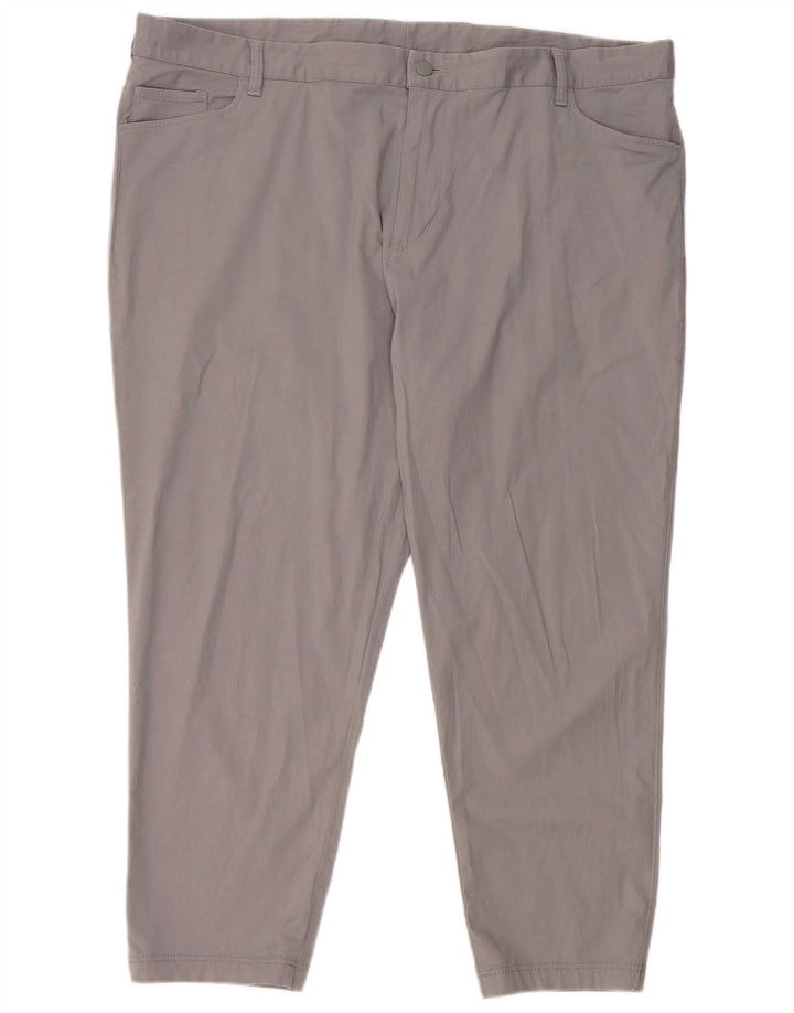 Adidas Pantalones Casuales Slim para Hombre W42 L25 Gris