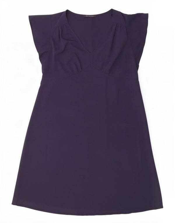Marks & Spencer Vestido acampanado para mujer UK 46 Grande Poliéster azul marino