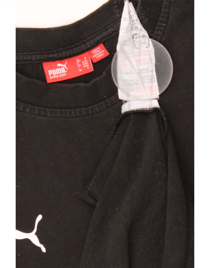 Puma - Camiseta gráfica para hombre, talla pequeña, algodón negro