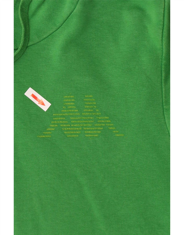 Kappa Hombre Sudadera Con Capucha Gráfica Jersey De Algodón Verde Medio
