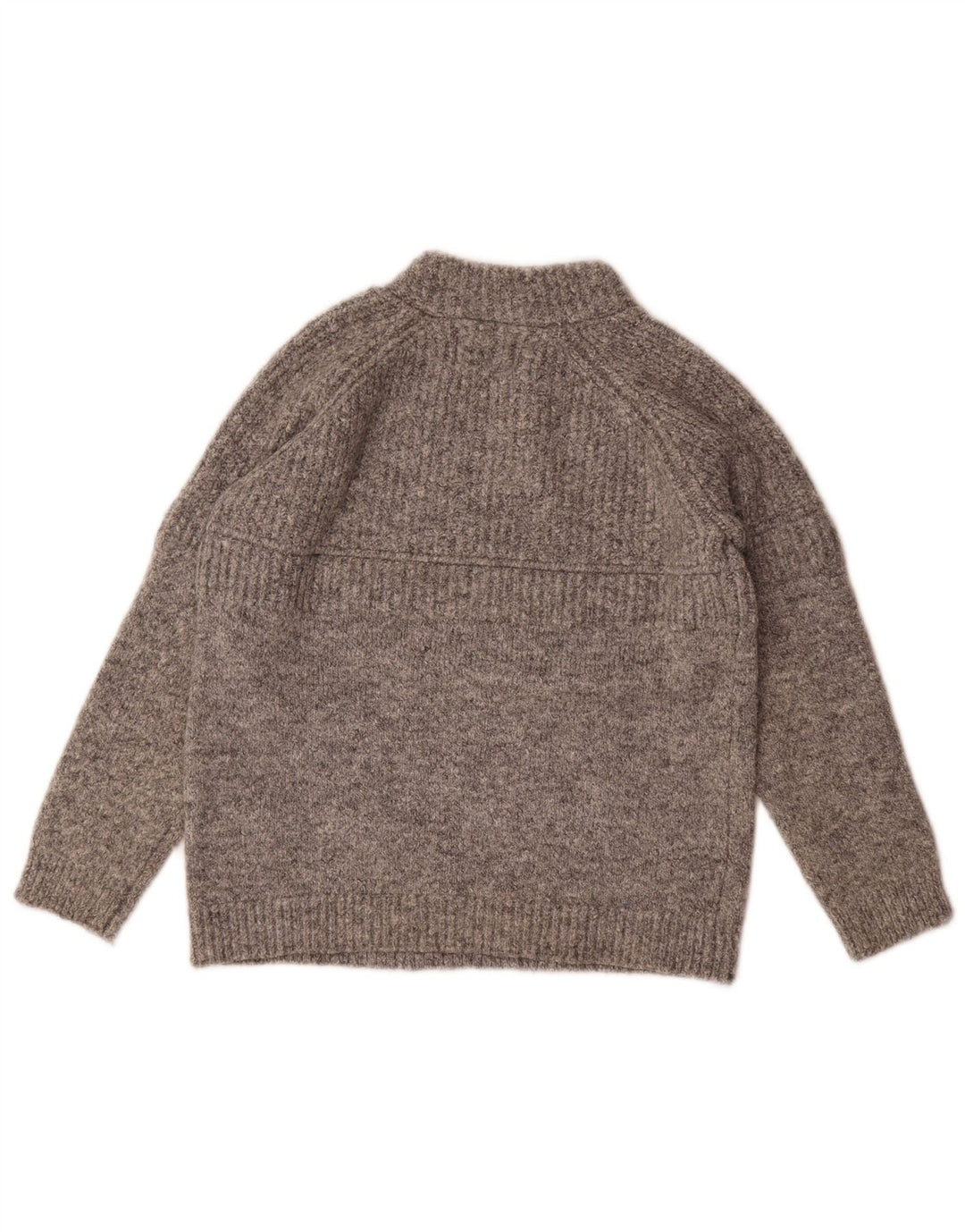Zara Jersey Niña Cuello Alto 9-10 Años Gris Poliéster