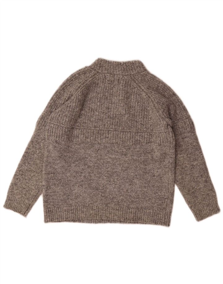Zara Jersey Niña Cuello Alto 9-10 Años Gris Poliéster