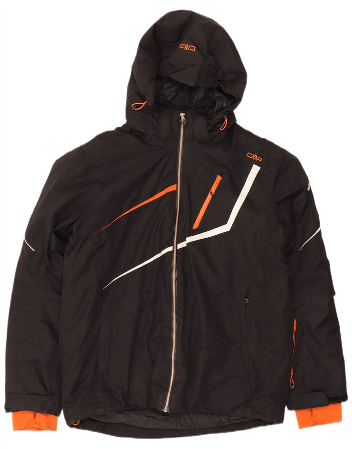CMP Chaqueta de esquí con capucha para hombre IT 54 2XL Negro Colorblock Poliéster Deportes