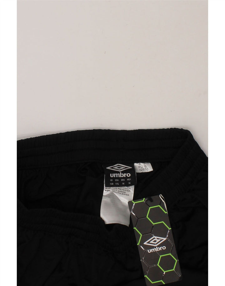 UMBRO Boys Sport Shorts 13-14 Years XL Black Polyester Vintage Umbro and Second-Hand Umbro from Messina Hembry 