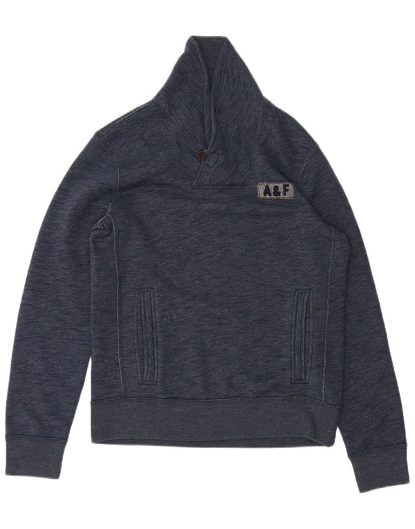 Abercrombie & Fitch Mens Sweatshirt Jumper Small Navy Blue Flecked