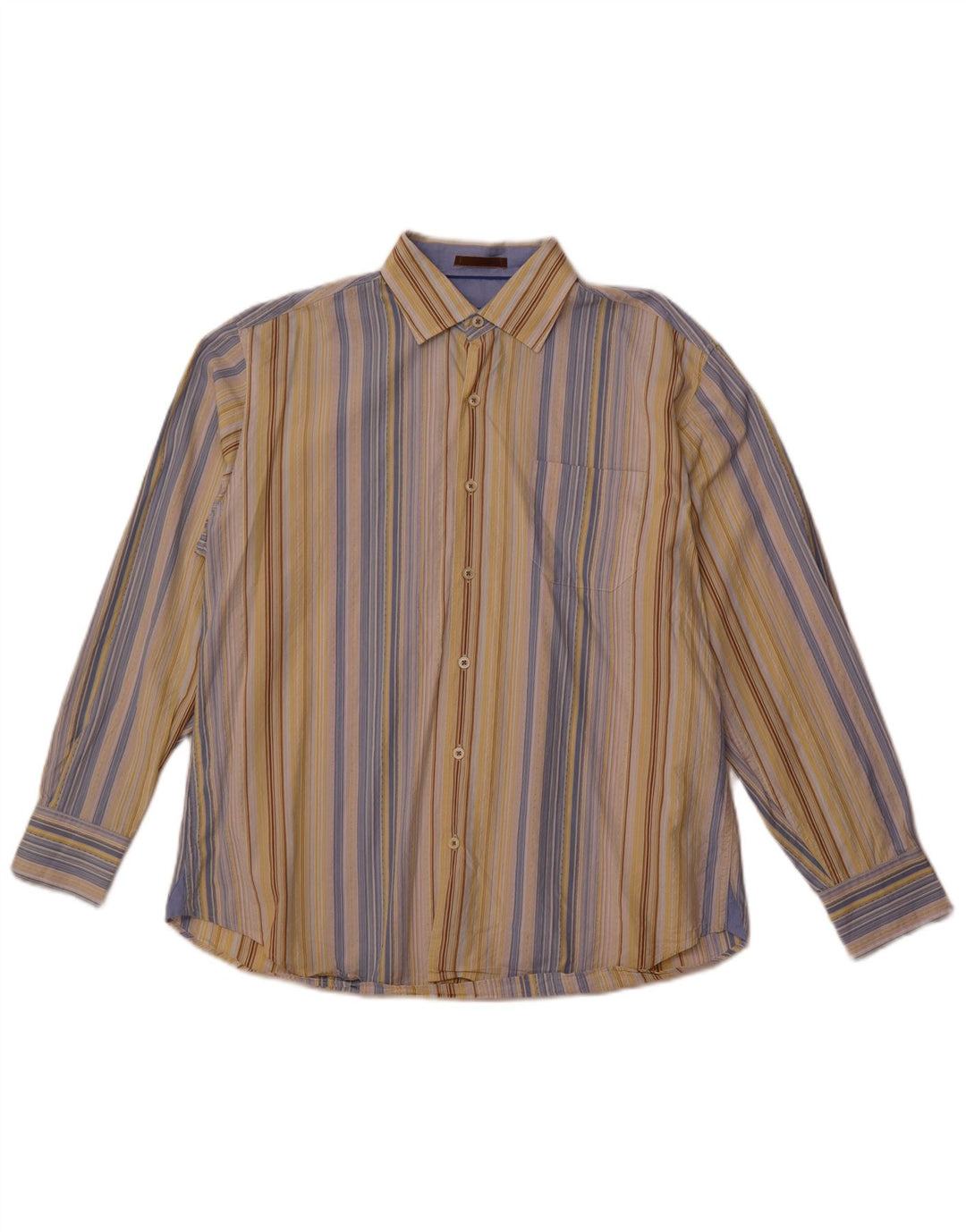 Camisa Tommy Bahama para hombre de algodón a rayas amarillas grandes