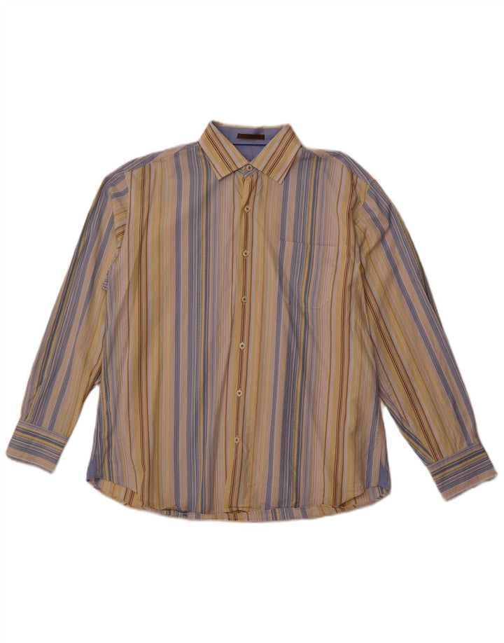 Camisa Tommy Bahama para hombre de algodón a rayas amarillas grandes