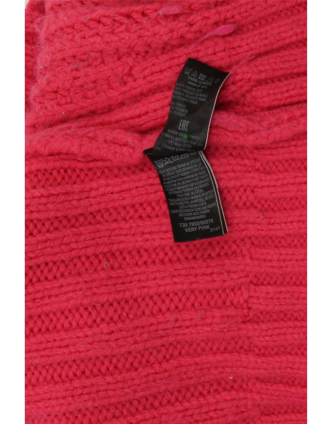 Marks & Spencer - Jersey con cuello alto para mujer, talla 40, color rosa mediano