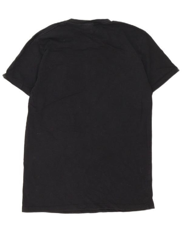 Diesel Hombre Camiseta Gráfica Top Mediano Negro