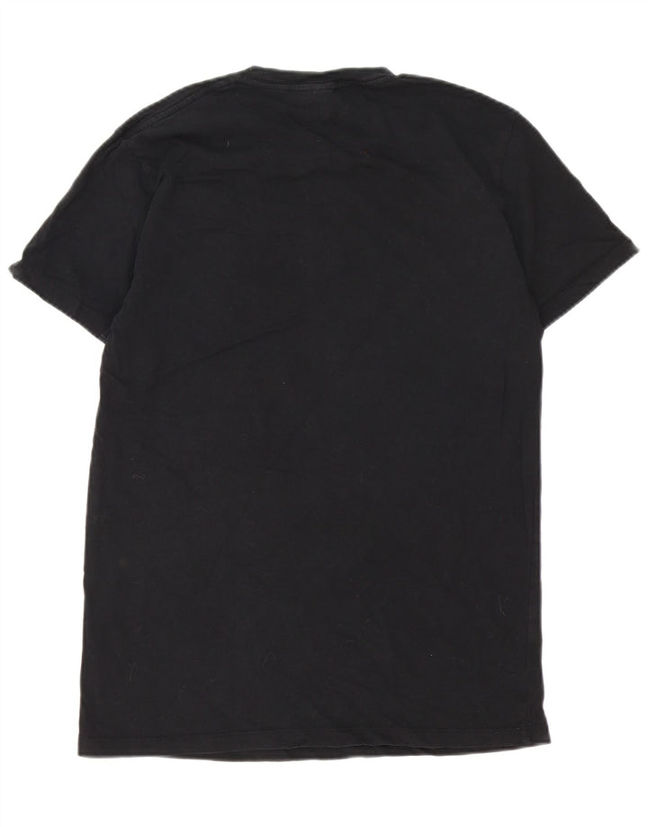 Diesel Hombre Camiseta Gráfica Top Mediano Negro