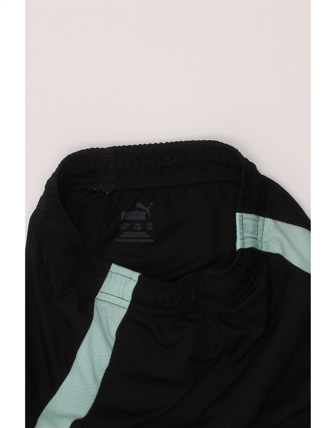 PUMA Pantalones cortos deportivos para niño 7-8 años Poliéster color block negro