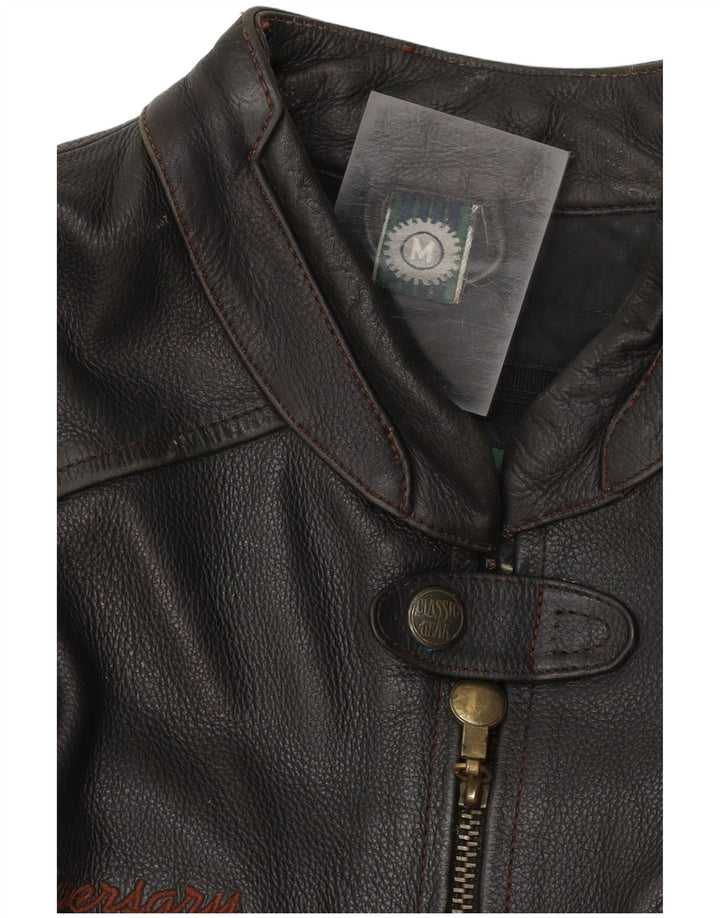 Classic Gear Chaqueta de cuero para hombre UK 38 Medium Black Leather