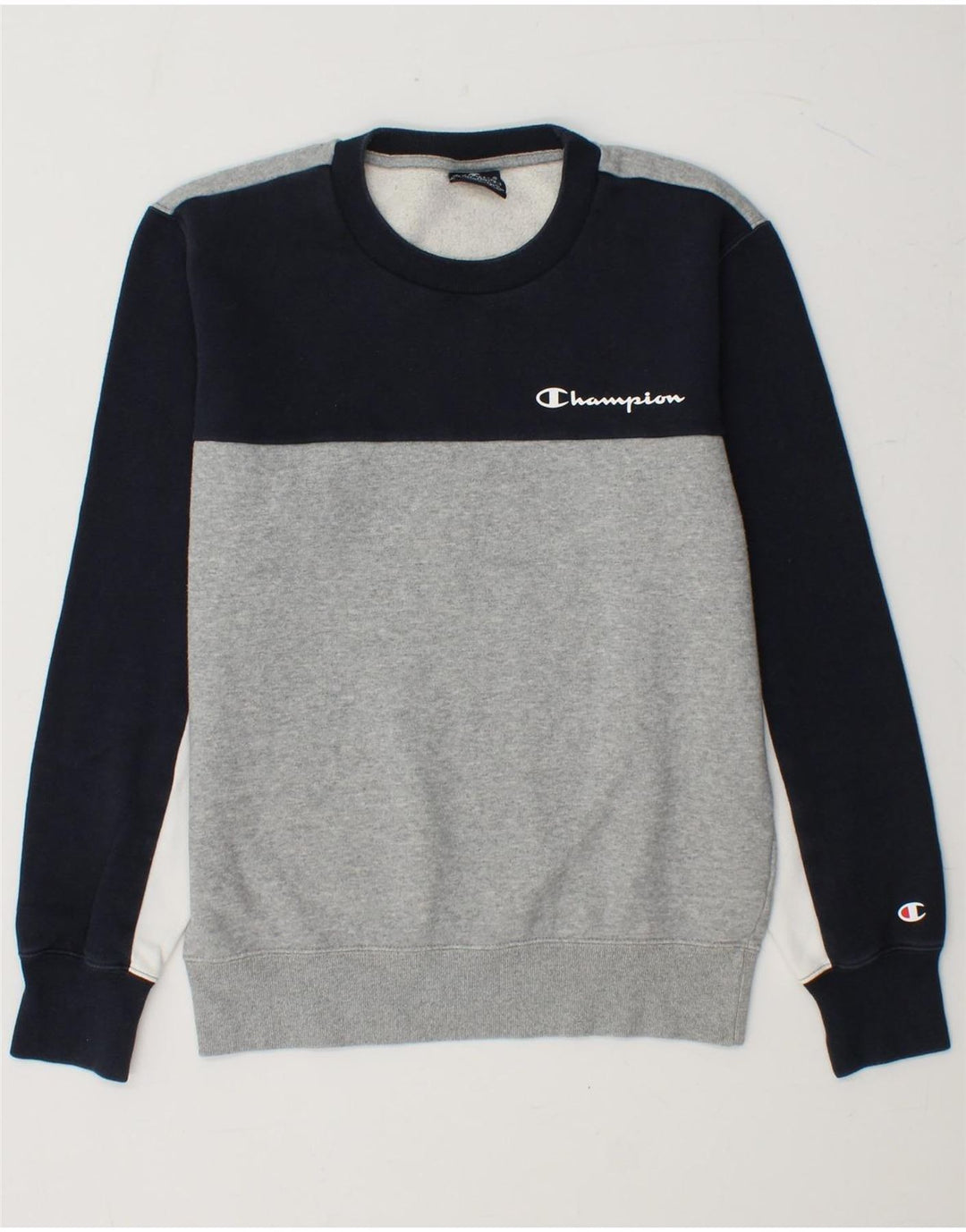 CHAMPION Sudadera tipo jersey para hombre XS Gris Colorblock Algodón