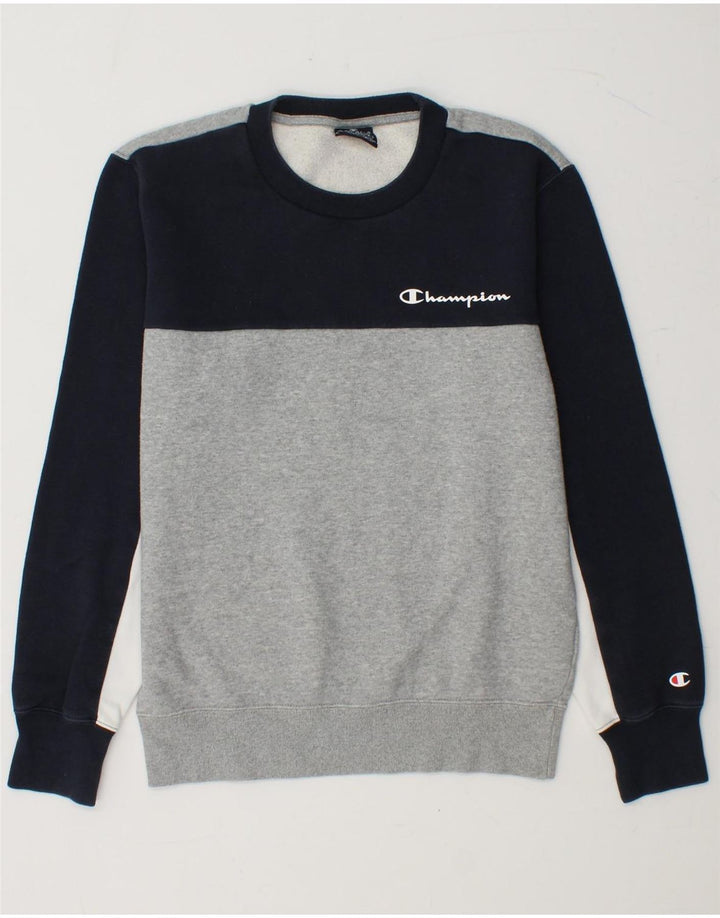 CHAMPION Sudadera tipo jersey para hombre XS Gris Colorblock Algodón