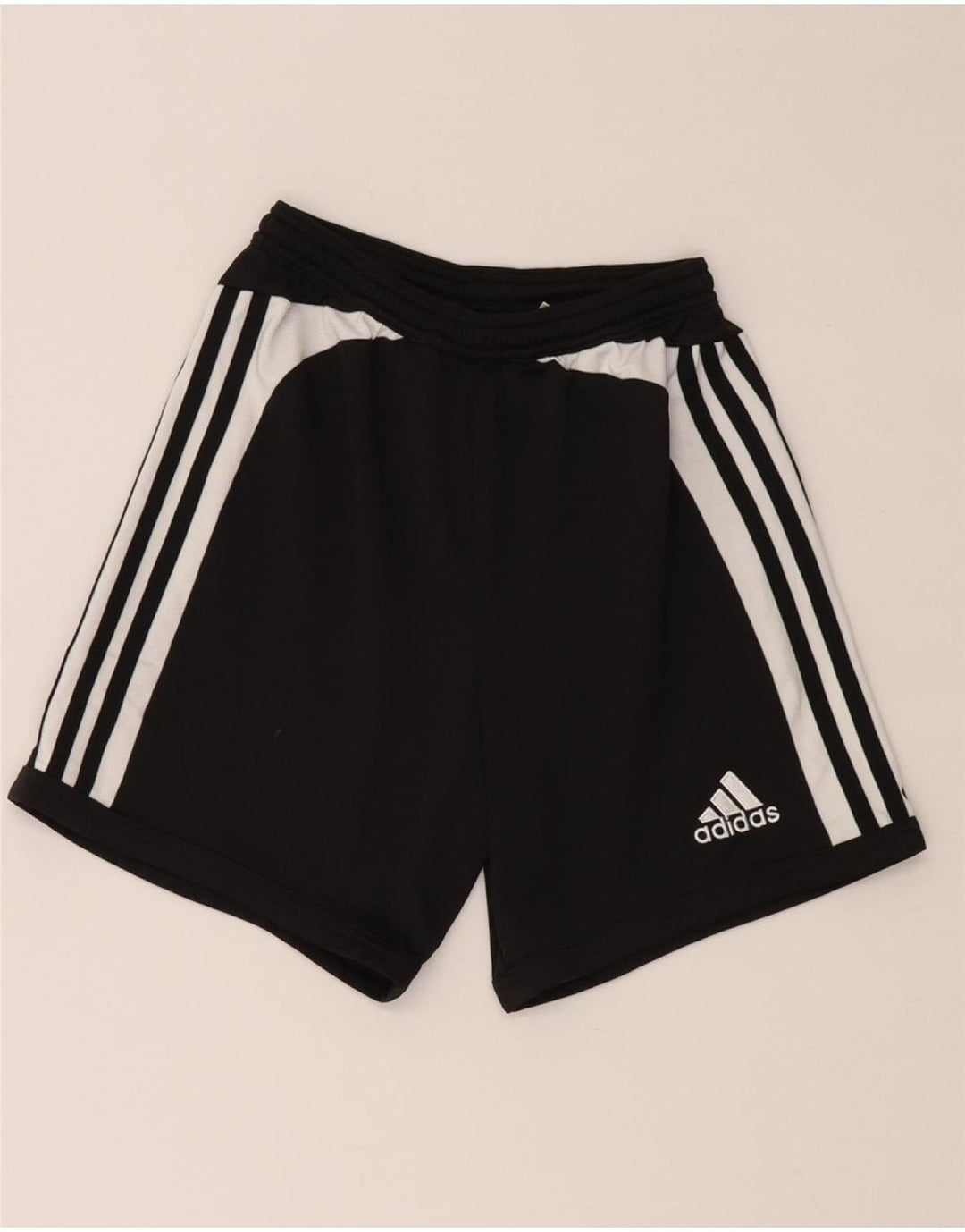 ADIDAS Pantalones cortos deportivos para niño 12-13 años Negro Poliéster color block