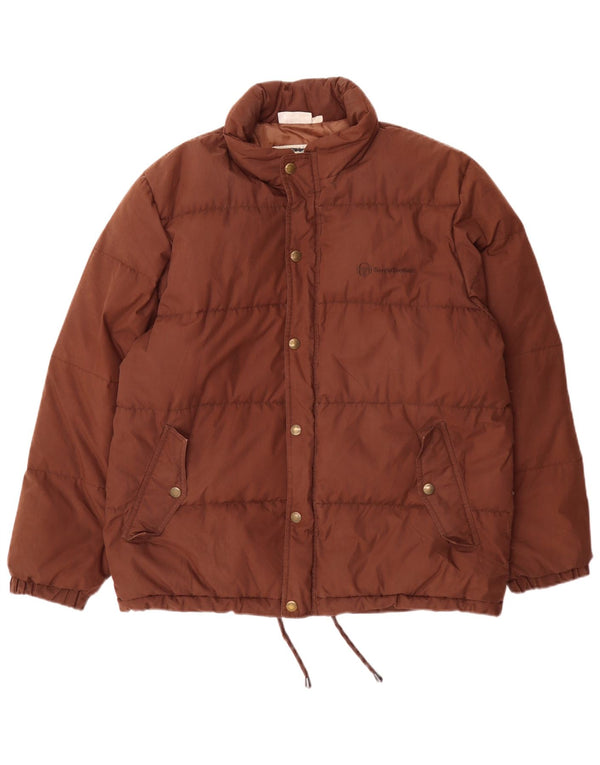 Sergio Tacchini Chaqueta acolchada para hombre UK 38 Marrón medio