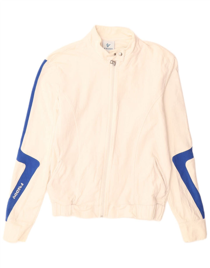 Freddy Chaqueta de chándal para mujer IT 46 Large White Colourblock Cotton