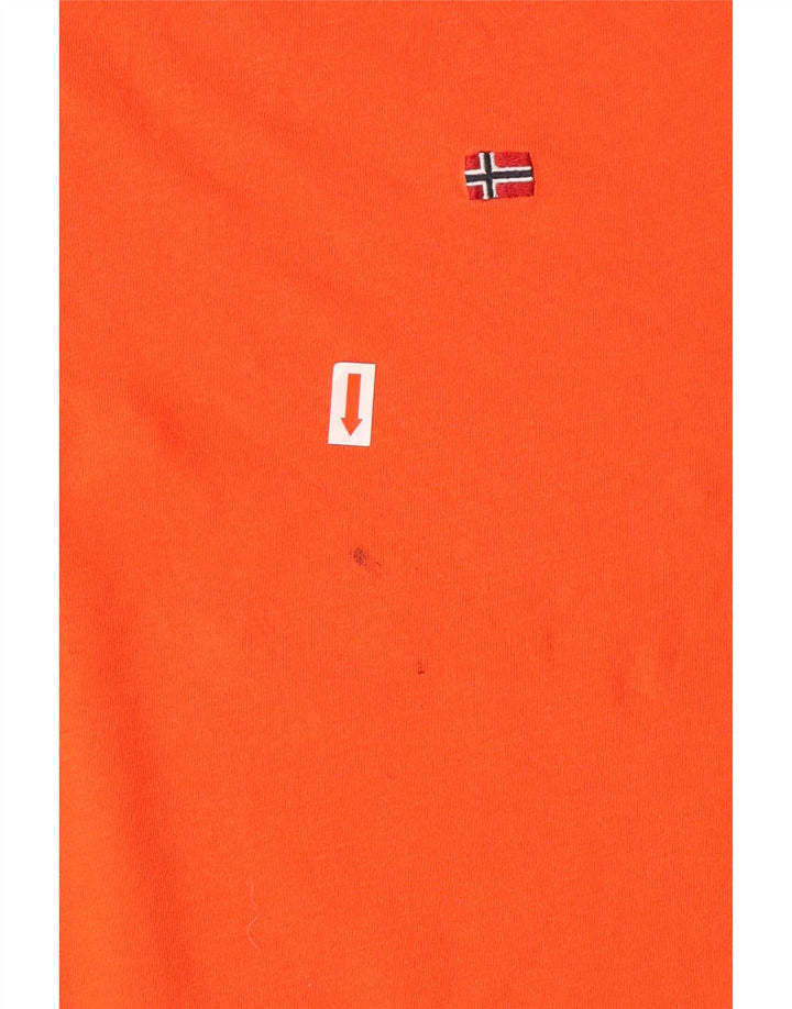 NAPAPIJRI Camiseta Hombre Top Grande Naranja Algodón