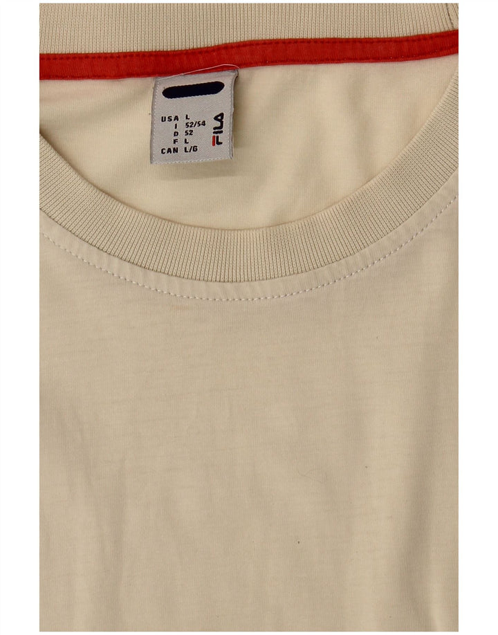 FILA Camiseta para hombre Top Large Beige
