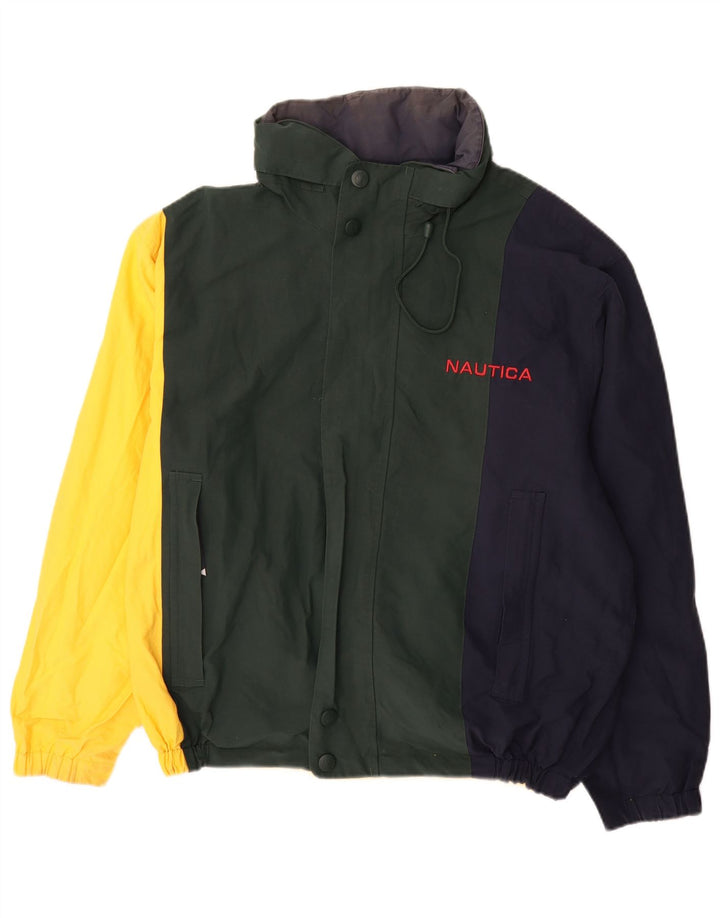 Nautica Chaqueta reversible para hombre UK 40 Large Algodón multicolor con bloques de color