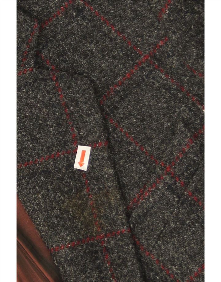 Scirocco Chaqueta tipo blazer Harris Tweed de 2 botones para hombre UK 40 Large Grey Check