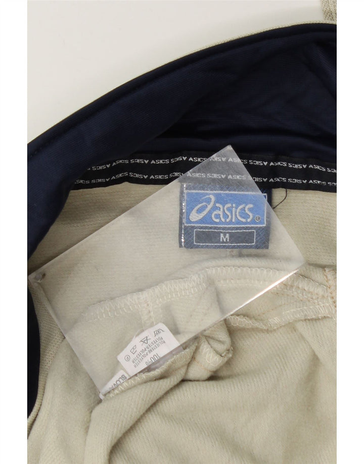 Asics Hombre Chándal Top Chaqueta Poliéster Color Block Medio Beige
