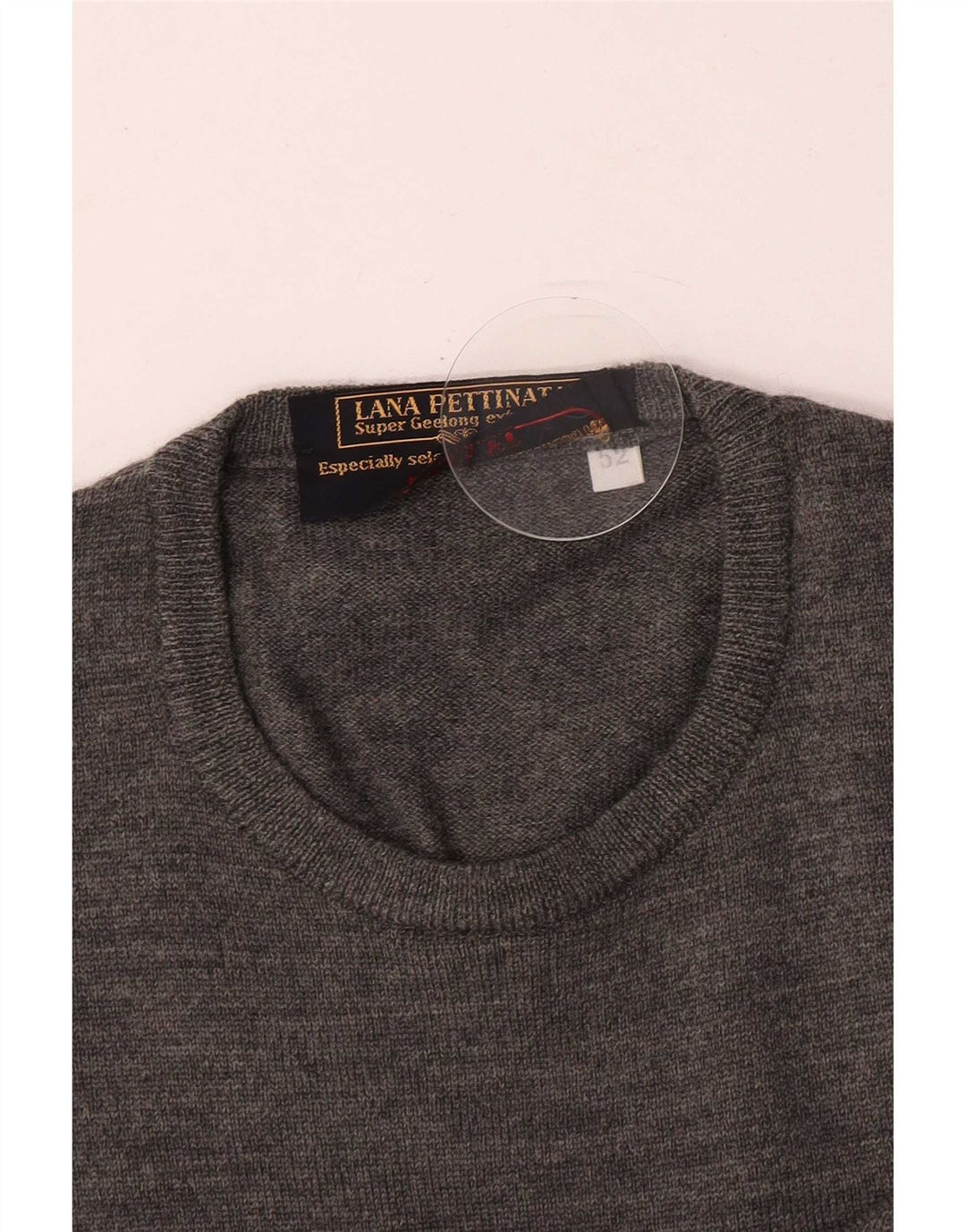 Rodrigo Jersey de Cuello Redondo para Hombre IT 52 Large Gris Lana Virgen