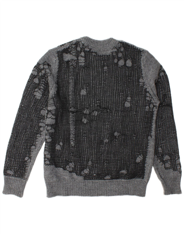 Diesel Jersey De Cuello Redondo Desgastado Para Hombre Acrílico Gris Grande