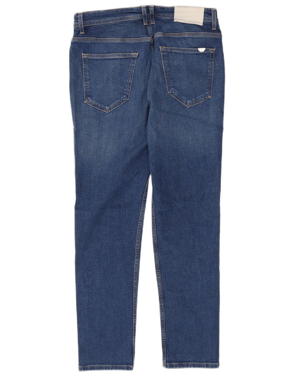 Zara Mens Slim Jeans EU 42 Large W32 L29 Algodón Azul