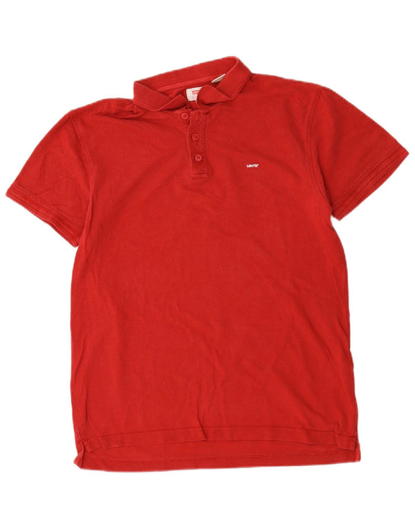 Polo Levi's para hombre de algodón rojo grande