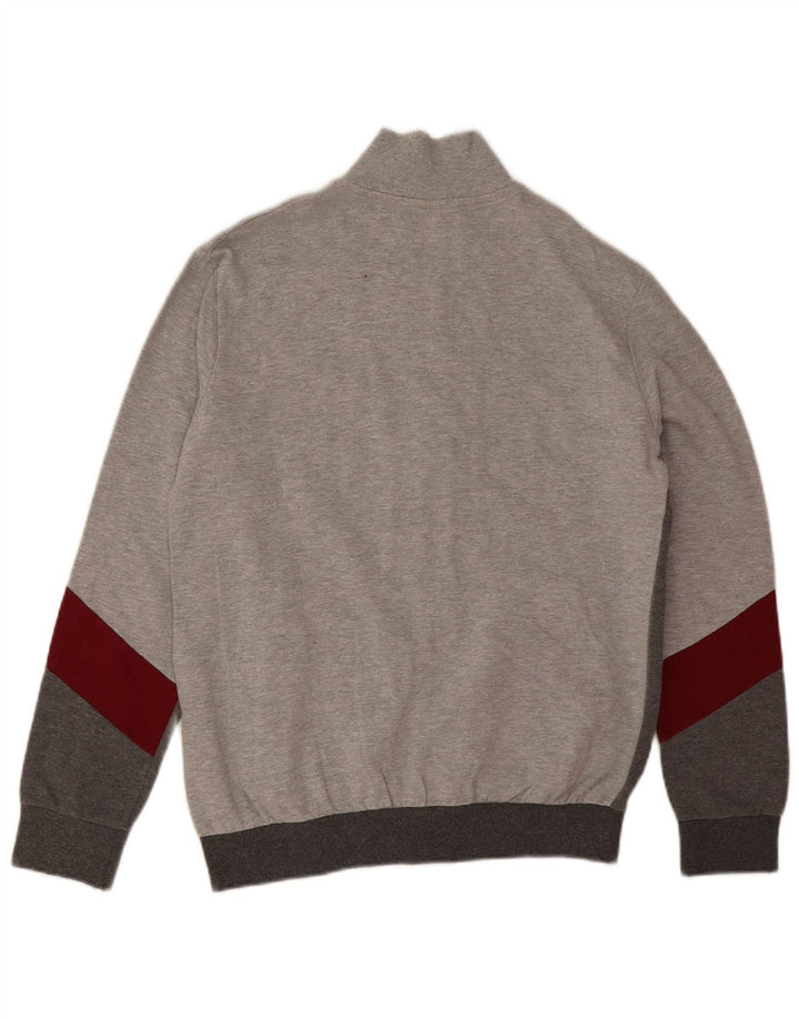 Lotto Chaqueta superior de chándal con gráfico para mujer UK 44 Gris medio Colorblock