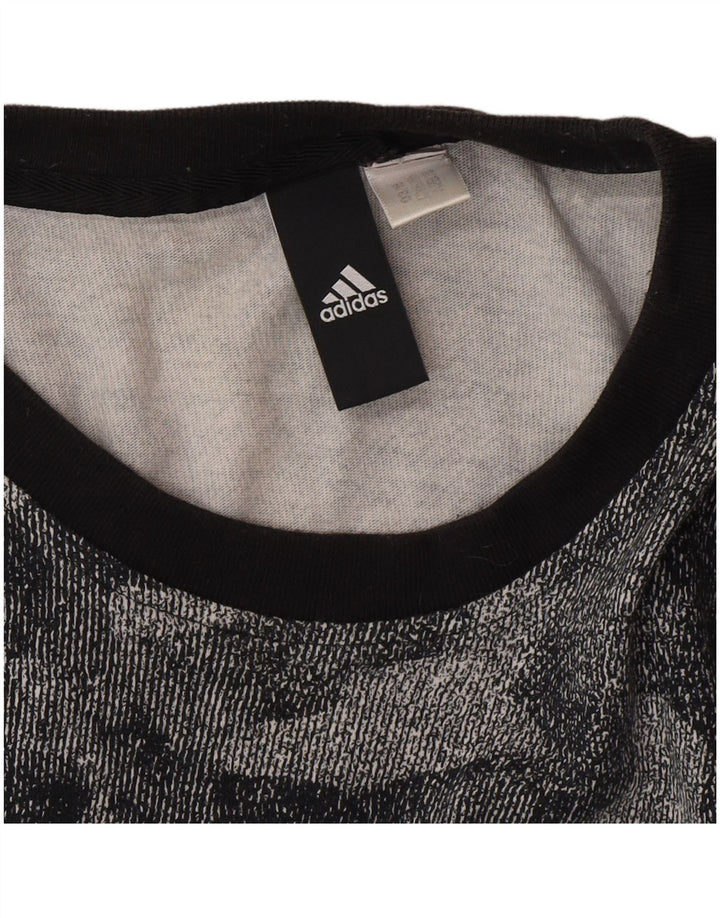 Adidas Hombre Camiseta Gráfica Top Camuflaje Gris Medio