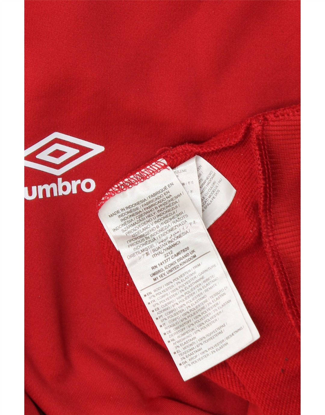 Umbro Sudadera gráfica para niño Jumper 13-14 años Rojo Poliéster